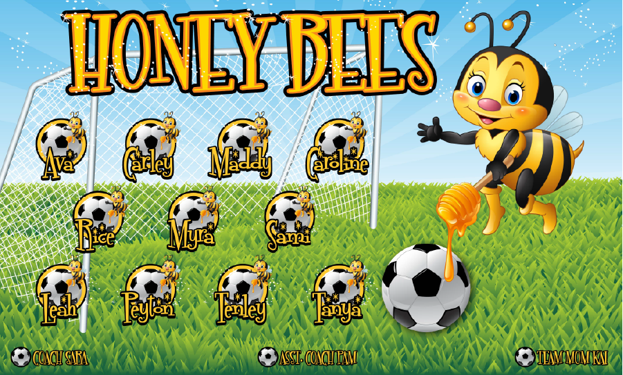 3'x5' Vinyl Banner - Honeybees