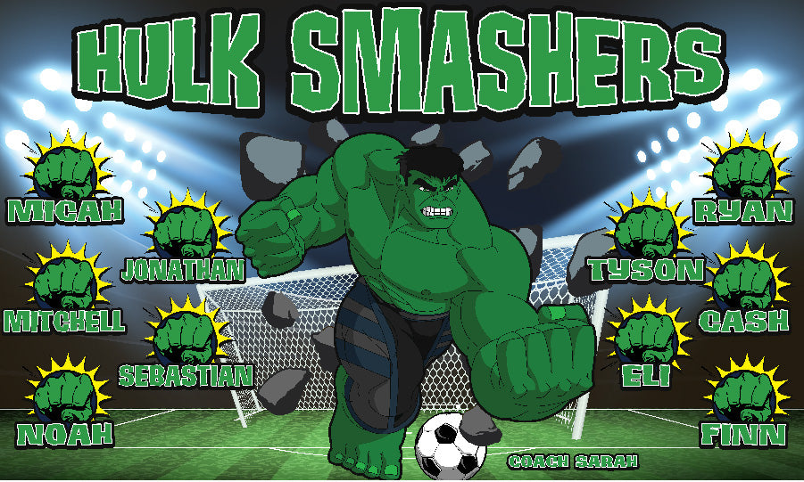 3'x5' Vinyl Banner - Hulk Smashers