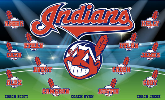 3'x5' Vinyl Banner - Indians