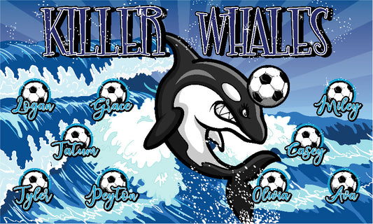 3'x5' Vinyl Banner - Killer Whales