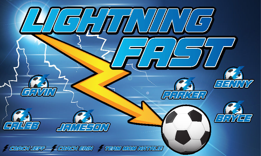 3'x5' Vinyl Banner - Lightning Fast