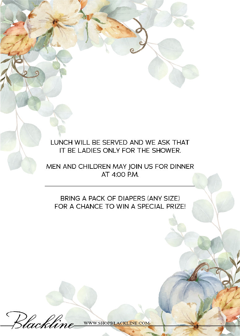 Little Pumpkin Baby Shower Invitation