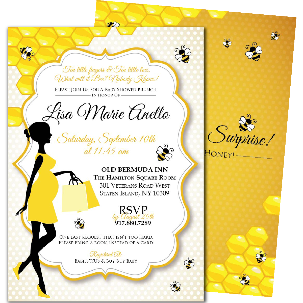 Mommy-To-Bee Baby Shower Invitations