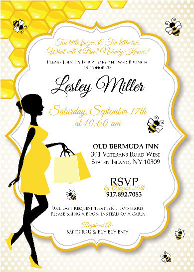 Mommy-To-Bee Baby Shower Invitations