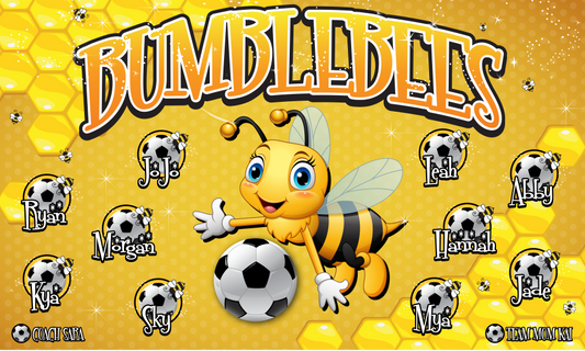 3'x5' Vinyl Banner - Bumble Bees