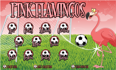 3'x5' Vinyl Banner - Pink Flamingos