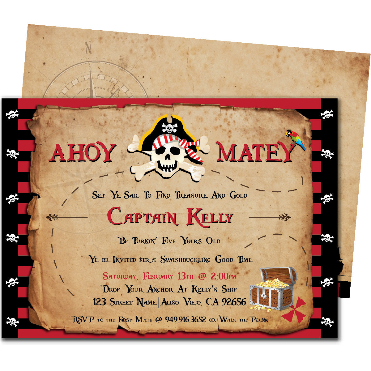 Pirate Birthday Invitations