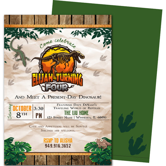 Pre-Historic Birthday Invitations