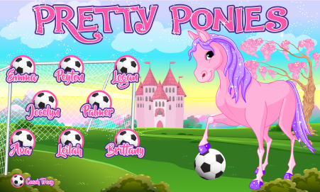 3'x5' Vinyl Banner - Pretty Ponies