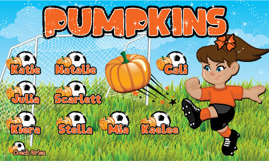 3'x5' Vinyl Banner - Pumpkins