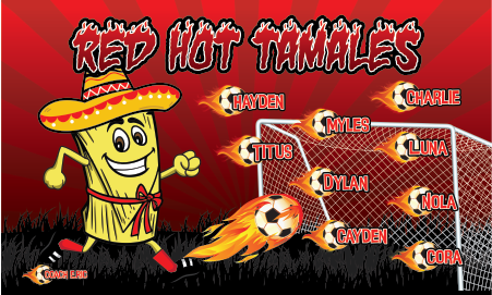 3'x5' Vinyl Banner - Red Hot Tamales