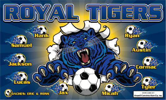 3'x5' Vinyl Banner - Royal Tigers