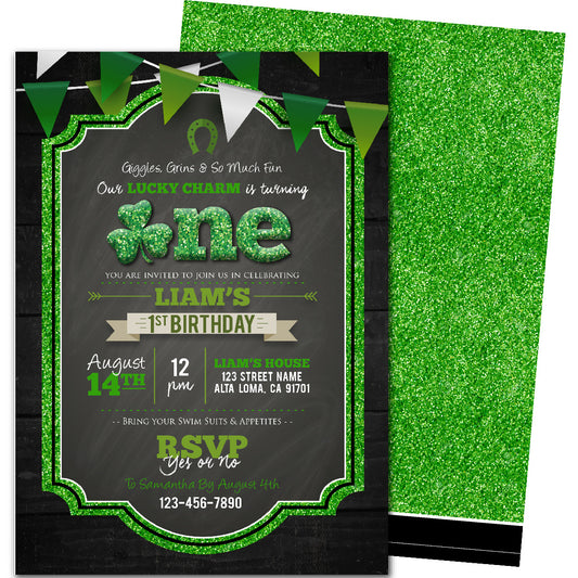 Shamrock Birthday Invitations