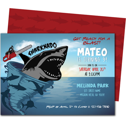 Sharknado Birthday Invitations