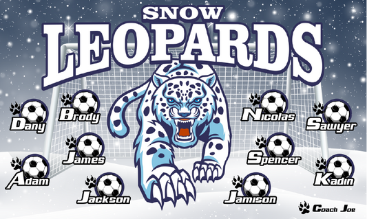 3'x5' Vinyl Banner - Snow Leopards