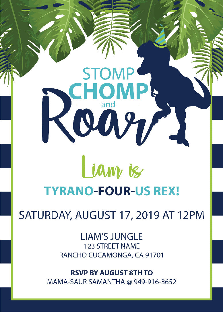 Style-O-Saurus Birthday Invitations