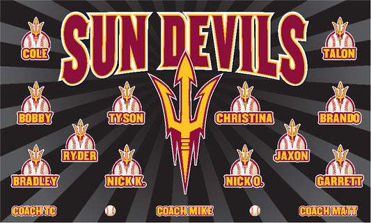 3'x5' Vinyl Banner - Sun Devils