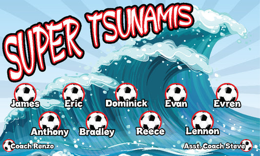 3'x5' Vinyl Banner - Super Tsunamis
