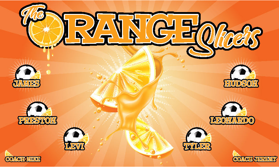 3'x5' Vinyl Banner - The Orange Slicers