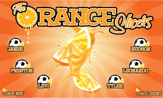 3'x5' Vinyl Banner - The Orange Slicers