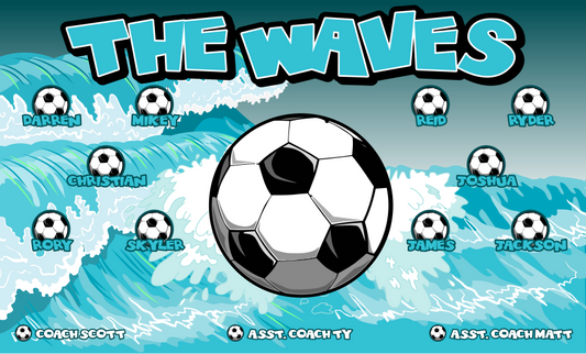 3'x5' Vinyl Banner - The Waves