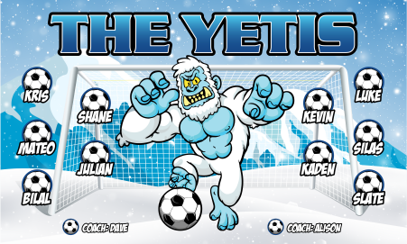 3'x5' Vinyl Banner - The Yetis