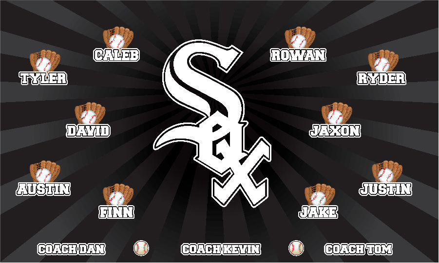 3'x5' Vinyl Banner - White Sox