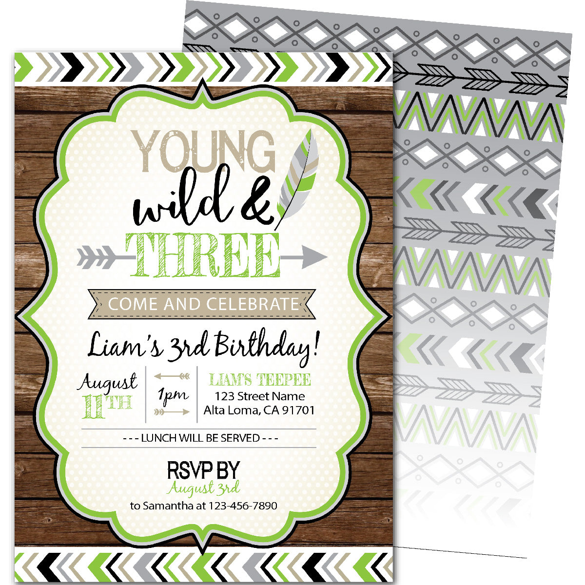 Wild Tribal Birthday Invitations