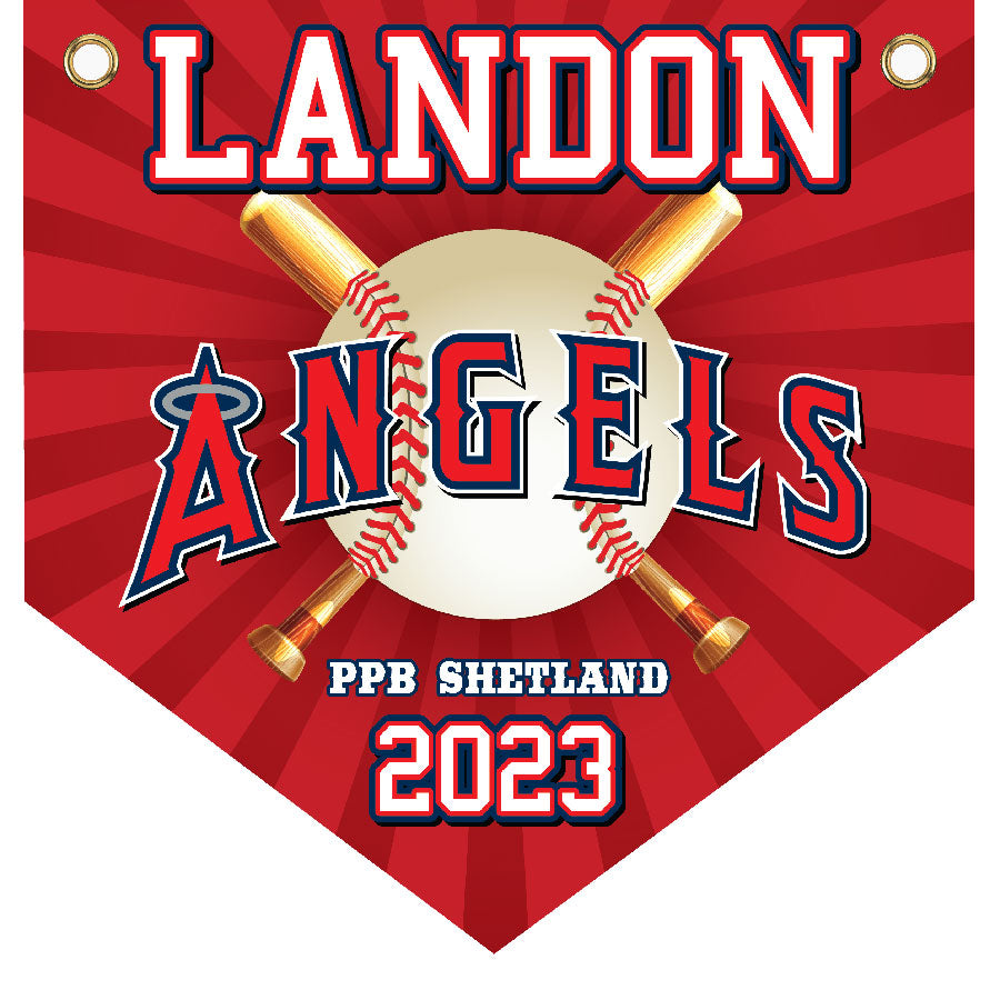 16" x 16" Home Plate Pennant - Angels (Alternate)