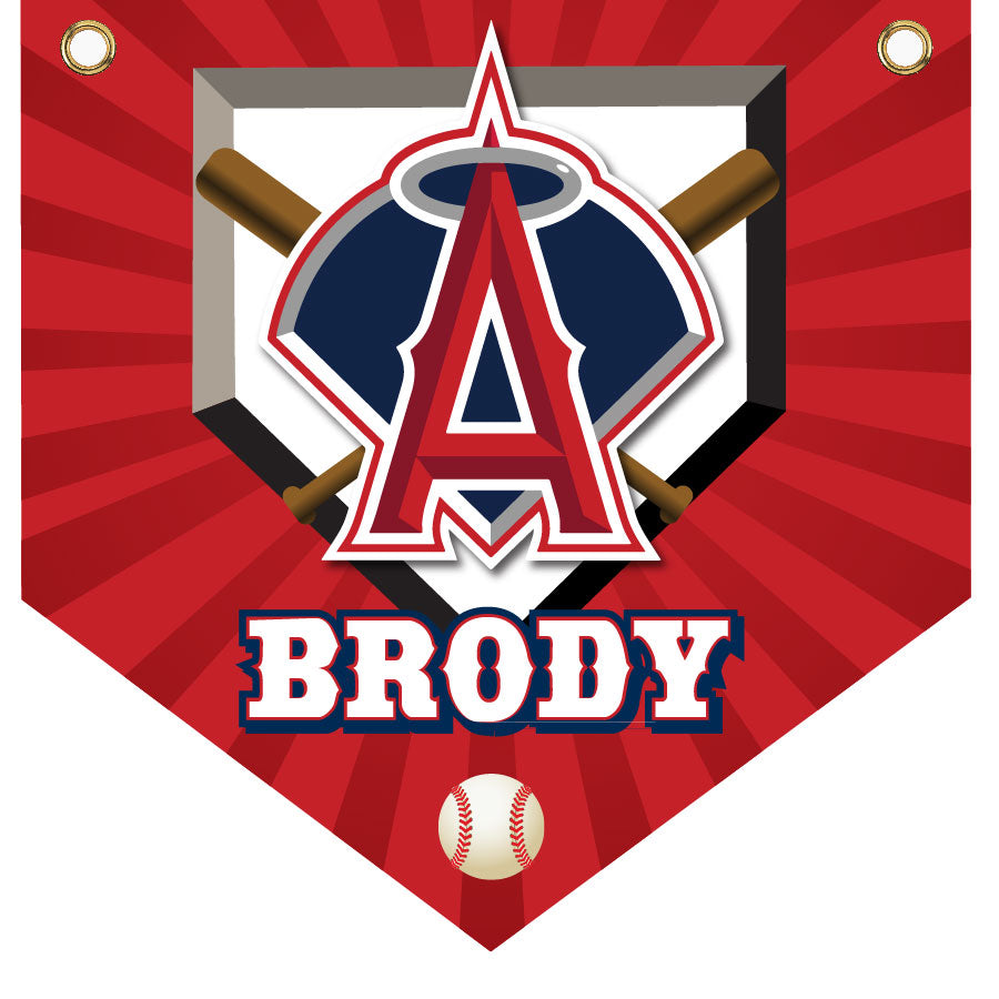 16" x 16" Home Plate Pennant - Angels