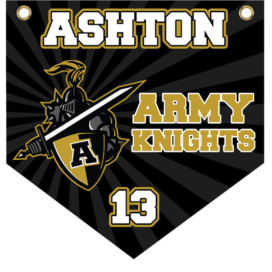 16" x 16" Home Plate Pennant - Army Knights