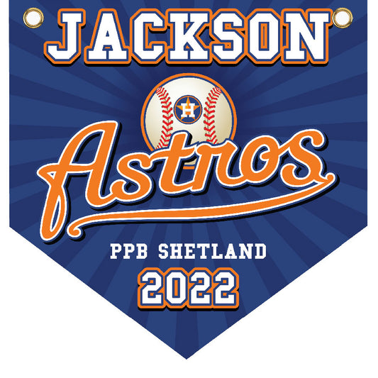 16" x 16" Home Plate Pennant - Astros