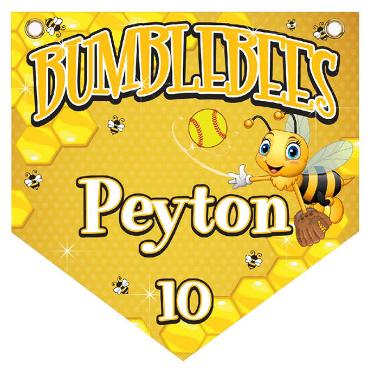 16" x 16" Home Plate Pennant - BumbleBees