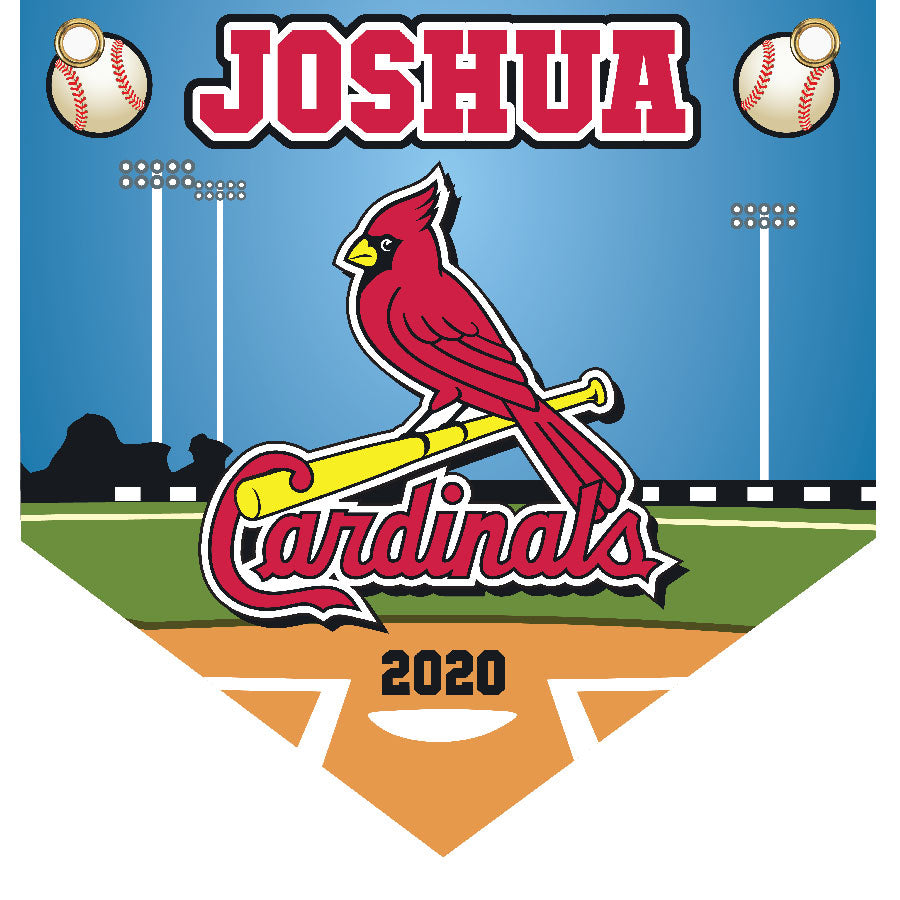 16" x 16" Home Plate Pennant - Cardinals (Field)