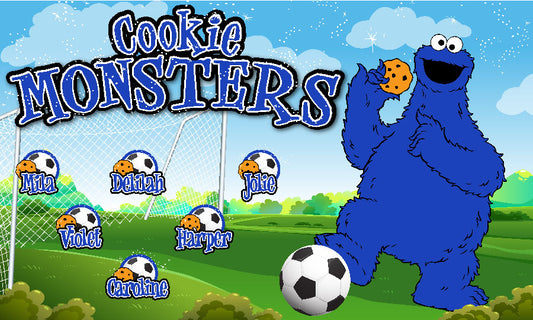 3'x5' Vinyl Banner - Cookie Monsters