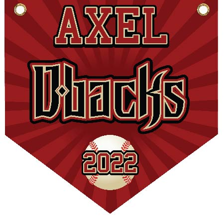 16" x 16" Home Plate Pennant - Diamondbacks (Alternate)