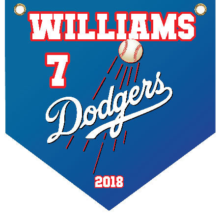 16" x 16" Home Plate Pennant - Dodgers (Alternate)