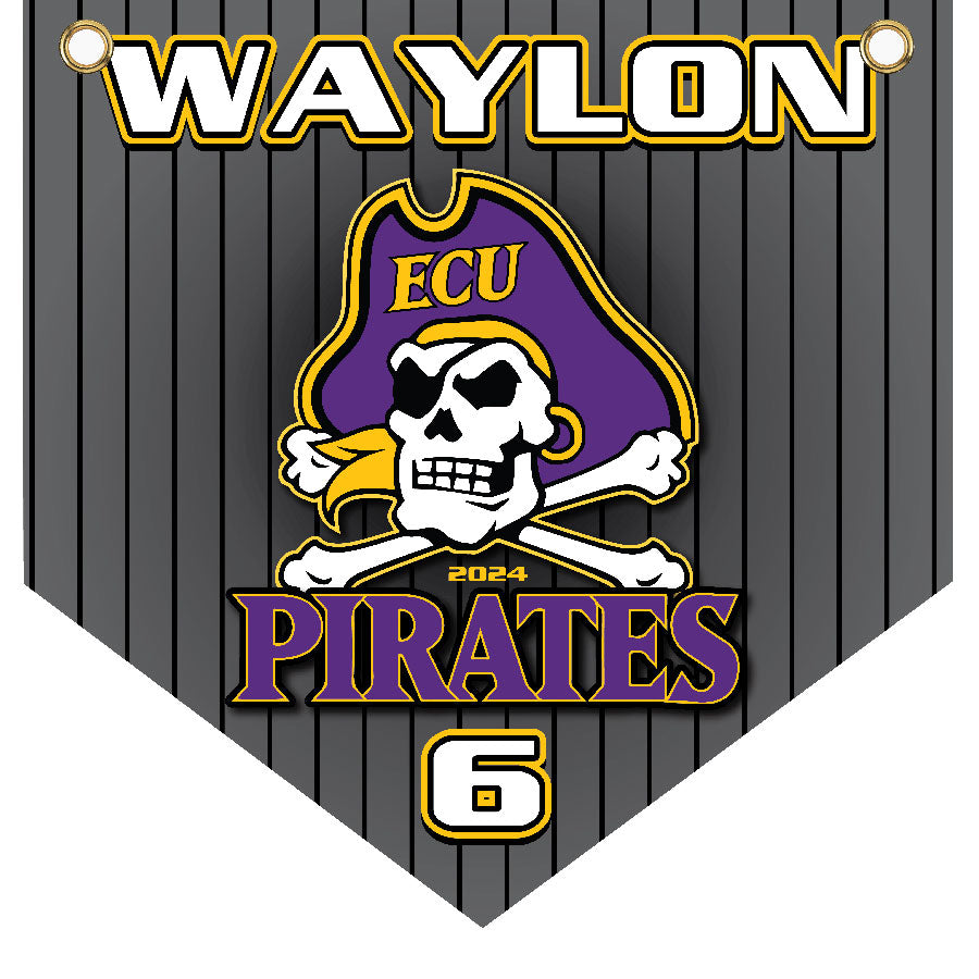 16" x 16" Home Plate Pennant - ECU Pirates