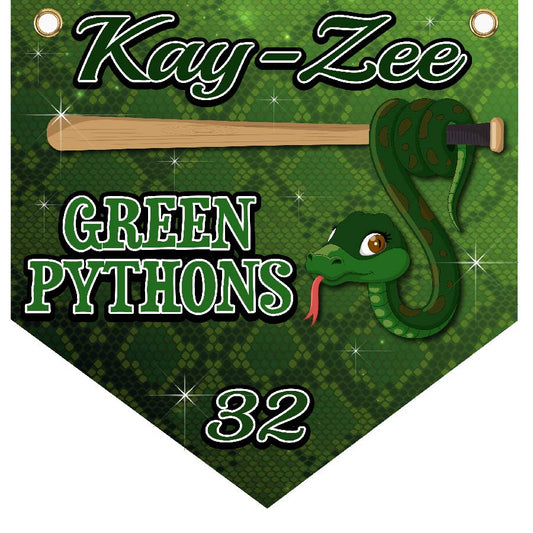 16" x 16" Home Plate Pennant - Green Pythons