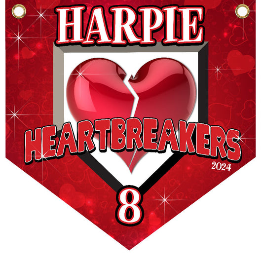 16" x 16" Home Plate Pennant - Heartbreakers