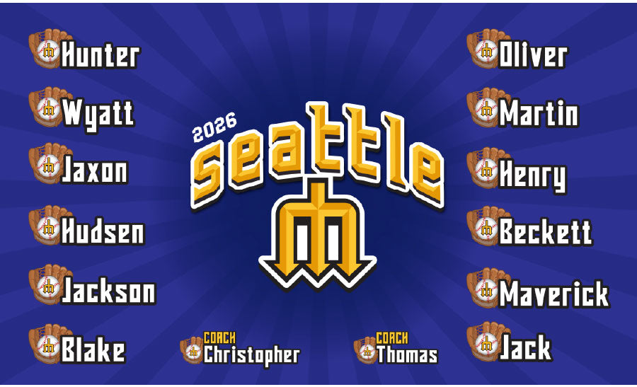 3'x5' Vinyl Banner - Mariners (City Select)