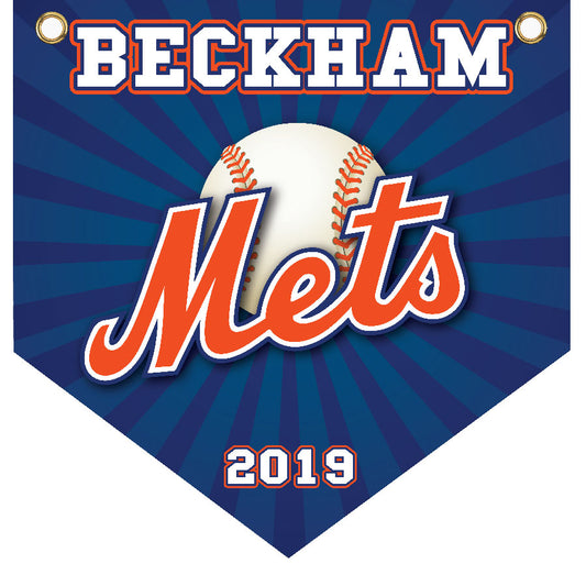 16" x 16" Home Plate Pennant - Mets