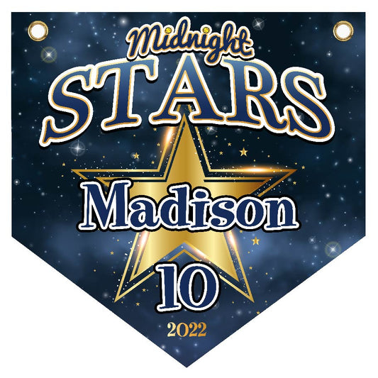 16" x 16" Home Plate Pennant - Midnight Stars