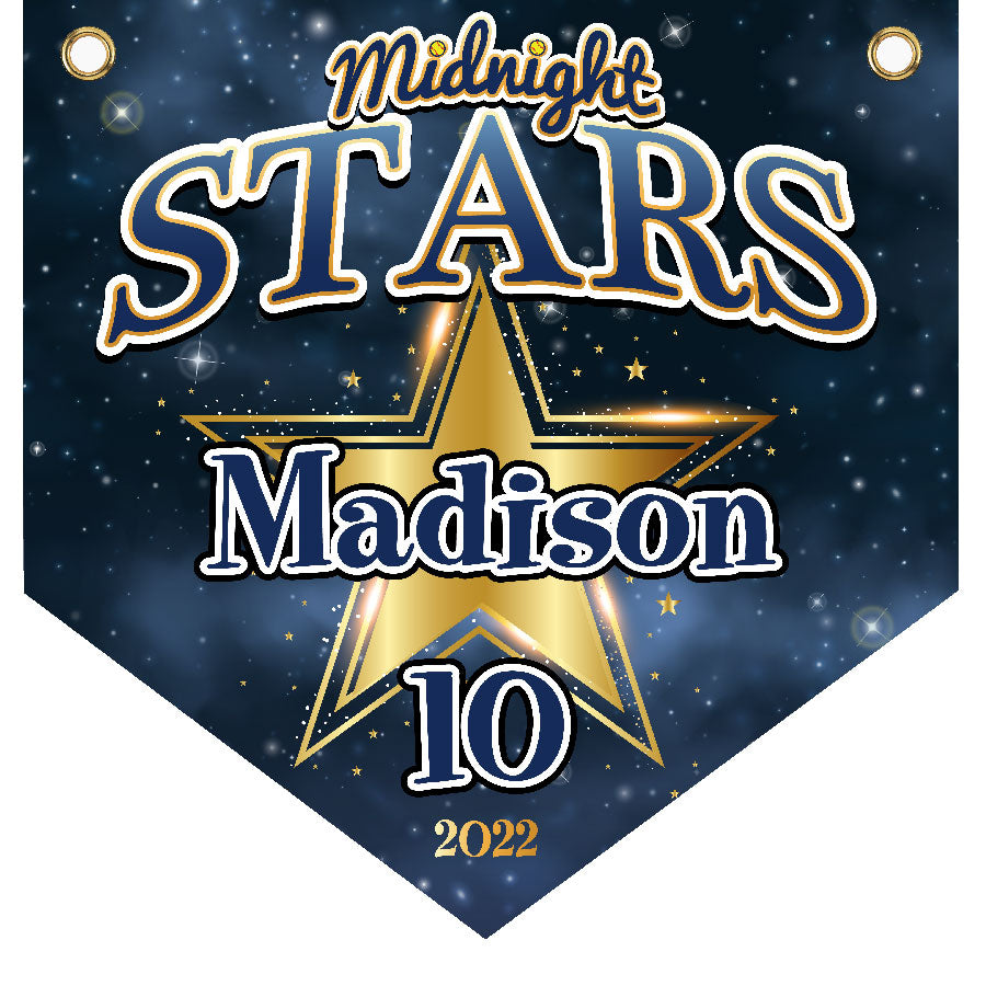 16" x 16" Home Plate Pennant - Midnight Stars