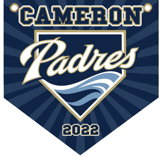 16" x 16" Home Plate Pennant - Padres