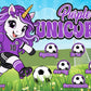 3'x5' Vinyl Banner - Purple Unicorns