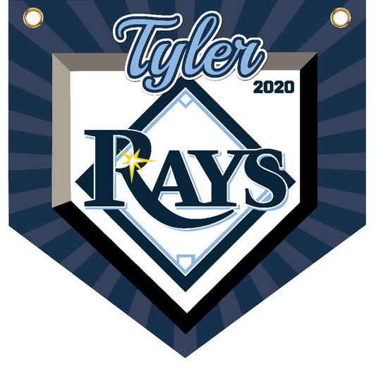 16" x 16" Home Plate Pennant - Rays