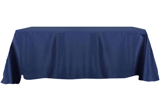 90x132 Polyester Rectangle Table Cloth - Navy