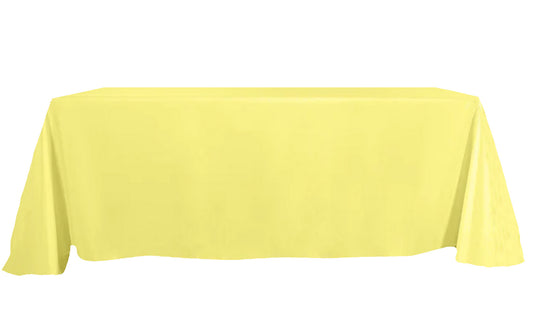 90x132 Polyester Rectangle Table Cloth - Yellow