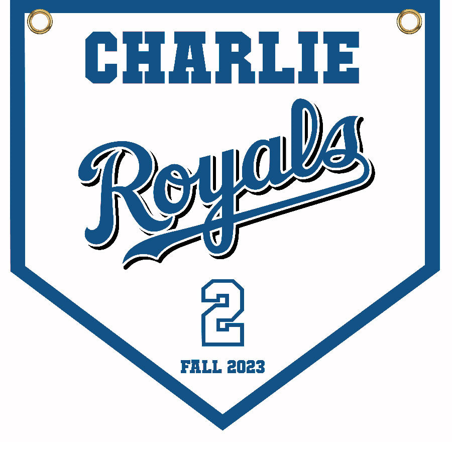 16" x 16" Home Plate Pennant - Royals